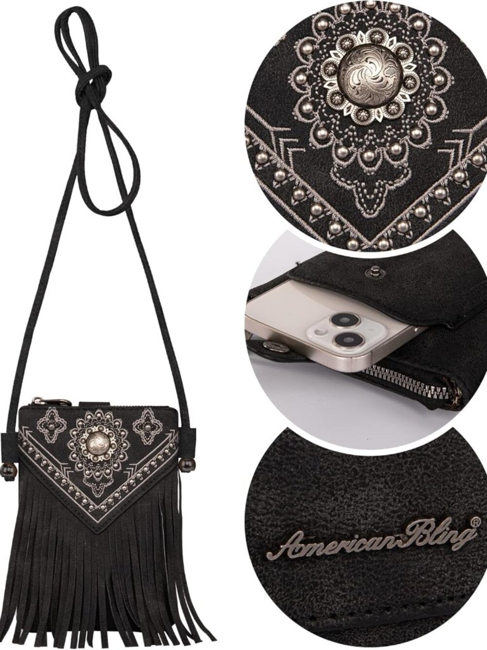 Small Crossbody Bags for Women Western Cell Phone Purse - Picture 6 of 7